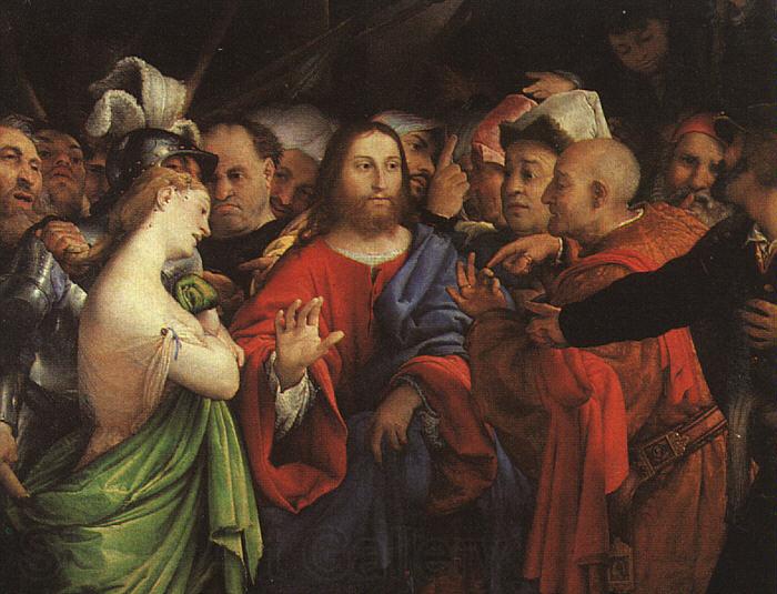 Lorenzo Lotto Christ and the Adulteress Germany oil painting art